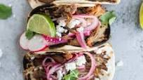 Slow Cooker Carnitas Street Tacos with Pickled Red Onions and Queso Fresco Slow Cooker Carnitas Street Tacos with Pickled Red Onions and Queso Fresco