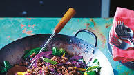 Thai sticky beef mince stir-fry Thai sticky beef mince stir-fry