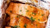 Honey Garlic Salmon Baked in Foil Honey Garlic Salmon Baked in Foil