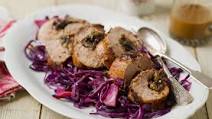 Prune-stuffed pork and red cabbage Prune-stuffed pork and red cabbage