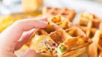 Chef Capon's Cheddar Bacon Waffles Chef Capon's Cheddar Bacon Waffles