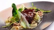 Miso-marinated black cod, soba noodles and green tea broth Miso-marinated black cod, soba noodles and green tea broth