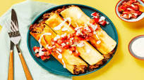 Beef Flautas Supreme with Pico de Gallo & Lime Crema Beef Flautas Supreme with Pico de Gallo & Lime Crema