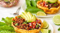 Keto Taco Chaffle Bowls Keto Taco Chaffle Bowls