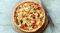 Roasted summer vegetable and feta quiche Roasted summer vegetable and feta quiche
