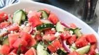 Watermelon Basil Feta Salad Watermelon Basil Feta Salad