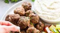 Paleo Greek Meatballs with Tzatziki {Whole30, keto} Paleo Greek Meatballs with Tzatziki {Whole30, keto}