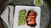 Seared Salmon Sandwich with Lemon Avocado Spread Seared Salmon Sandwich with Lemon Avocado Spread