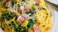 Spaghetti Squash with Prosciutto & Spinach Spaghetti Squash with Prosciutto & Spinach