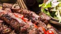 Marinated Greek Lamb Souvlaki recipe (Skewers) with Pita and Tzatziki Marinated Greek Lamb Souvlaki recipe (Skewers) with Pita and Tzatziki
