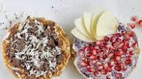 Brown Rice Cakes With Pb & Chocolate, Blueberry Coconut Cream & Pomegranate, Hummus With Spinach & Tomato Brown Rice Cakes With Pb & Chocolate, Blueberry Coconut Cream & Pomegranate, Hummus With Spinach & Tomato