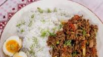 Ground Beef With Rice and Egg