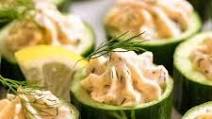 Cucumber Canapés with Smoked Salmon Mousse Cucumber Canapés with Smoked Salmon Mousse