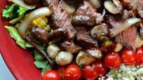 Caprese Steak Salad in a Reduced Balsamic Vinaigrette Caprese Steak Salad in a Reduced Balsamic Vinaigrette