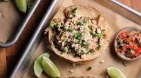 Double Stacked Barbacoa Beef Tostadas Double Stacked Barbacoa Beef Tostadas
