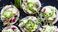 Watermelon Radish Tuna Tostadas Watermelon Radish Tuna Tostadas