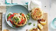 Best-Ever Crab Cakes with Green Tomato Slaw Recipe Best-Ever Crab Cakes with Green Tomato Slaw Recipe