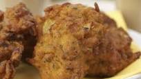 Baked onion bhajis Baked onion bhajis