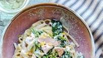 Creamy Trout and Spinach Pasta Creamy Trout and Spinach Pasta