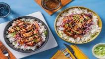 Teriyaki Glazed Pork Steak with Sesame Slaw and Jasmine Rice Teriyaki Glazed Pork Steak with Sesame Slaw and Jasmine Rice
