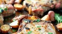 One Pan Ranch Pork Chops with Crispy Potatoes One Pan Ranch Pork Chops with Crispy Potatoes