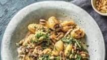 Gorno with pork loin with mushroom sauce Gorno with pork loin with mushroom sauce
