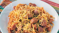 Gluten Free Dairy Free Chili Spaghetti with Hotdogs Gluten Free Dairy Free Chili Spaghetti with Hotdogs