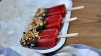 Chocolate-Walnut Dipped Strawberry Popsicles Chocolate-Walnut Dipped Strawberry Popsicles