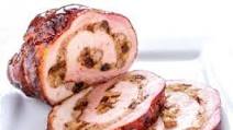 Barbecued Spiral Stuffed Pork Loin w/ Bratwurst, Apples, and Walnuts Barbecued Spiral Stuffed Pork Loin w/ Bratwurst, Apples, and Walnuts