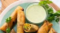 Avocado Egg Rolls w/ Cilantro Parmesan Dip Avocado Egg Rolls w/ Cilantro Parmesan Dip
