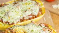 Baked Spaghetti Squash with Tomato Meat Sauce Baked Spaghetti Squash with Tomato Meat Sauce