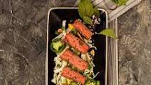 Asian Flank Steak over Mango Salad Asian Flank Steak over Mango Salad