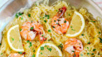 Lemon and Herb Spaghetti Squash with Shrimp Lemon and Herb Spaghetti Squash with Shrimp