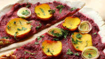 Beet & Leek Cassava Crust Pizza Beet & Leek Cassava Crust Pizza