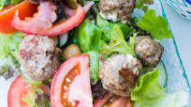 Pressure Cooker Greek Lamb Meatballs with Salad and Tzatziki Pressure Cooker Greek Lamb Meatballs with Salad and Tzatziki