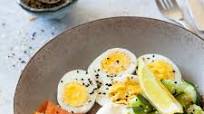 High-protein breakfast bowl with eggs and smoked salmon High-protein breakfast bowl with eggs and smoked salmon
