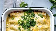 Chicken and White Bean Enchiladas with Creamy Salsa Verde Chicken and White Bean Enchiladas with Creamy Salsa Verde