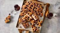 Focaccia met rode druiven Focaccia met rode druiven