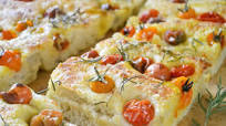 Vyšnių pomidoras Focaccia Vyšnių pomidoras Focaccia