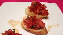 Receta de Bruschetta de tomate y aceite de oliva Receta de Bruschetta de tomate y aceite de oliva