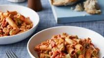 Chicken Sausage Rigatoni in a Spicy Vodka Sauce Chicken Sausage Rigatoni in a Spicy Vodka Sauce