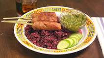 Hmong Sausage with Purple Sticky Rice and Tiger Bite Sauce Hmong Sausage with Purple Sticky Rice and Tiger Bite Sauce