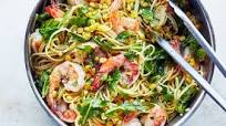 Shrimp Linguine With Herbs, Corn and Arugula Shrimp Linguine With Herbs, Corn and Arugula