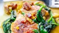 One Pot Bacon Garlic Chicken and Spinach Dinner One Pot Bacon Garlic Chicken and Spinach Dinner