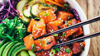 Spicy Salmon Poke Bowls Spicy Salmon Poke Bowls