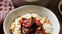 Stove-top rice pudding with fig compote Stove-top rice pudding with fig compote