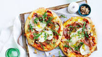 Prosciutto and blue cheese pizzas Prosciutto and blue cheese pizzas