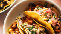 Red Chile Chicken Tacos with Creamy Corn Red Chile Chicken Tacos with Creamy Corn