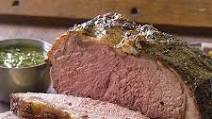 Pepper-Crusted Grill-Roasted Beef with Rosemary Chimichurri Pepper-Crusted Grill-Roasted Beef with Rosemary Chimichurri