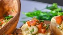 Garlic and Olives Bruschetta Bites Recipe Garlic and Olives Bruschetta Bites Recipe